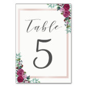 Tafelkaart waterverf floraal lijst kaart (Voorkant)