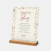 Tafelkaart Wildebloem Sweets Acryl Bord (Hoek)