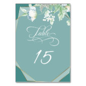 Tafelkaart | Wildflowers en bessen geometrisch Kaart (Voorkant)