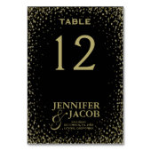 Tafelkaart | Zwart en goud Kaart (Achterkant)