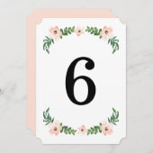 Tafelkaarten met Romantische Ranken Kaart (Voorkant / Achterkant)