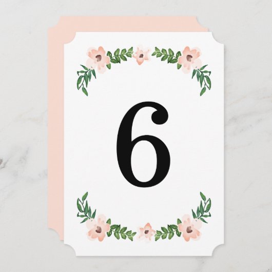 Tafelkaarten met romantische wijnranken kaart (Voorkant / Achterkant)