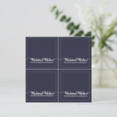 Tafelkaarten met tweelingflats save the date (Staand voorkant)