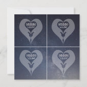 Tafelkaarten met tweelingflats save the date (Achterkant)