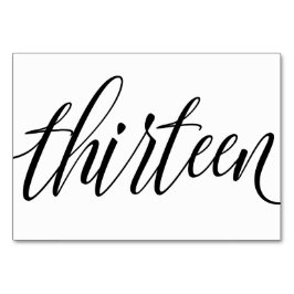 Tafelkaarten Trouwdag - Luxe Typografie - Zwart 13 Kaart