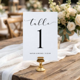 Tafelkaarten voor bruiloften 5x7 modern kronkelig  kaart