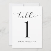 Tafelkaarten voor bruiloften 5x7 modern kronkelig kaart (Voorkant)