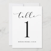 Tafelkaarten voor bruiloften 5x7 modern kronkelig kaart (Achterkant)