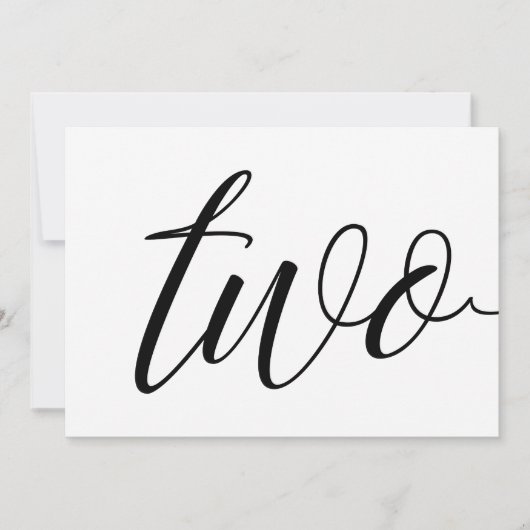 Tafelkaarten voor de bruiloft - Luxe typografie - Kaart (Voorkant)