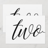 Tafelkaarten voor de bruiloft - Luxe typografie - Kaart (Voorkant / Achterkant)