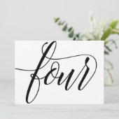 Tafelkaarten voor de bruiloft - Luxe typografie - Kaart (Staand voorkant)