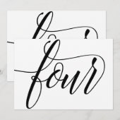 Tafelkaarten voor de bruiloft - Luxe typografie - Kaart (Voorkant / Achterkant)