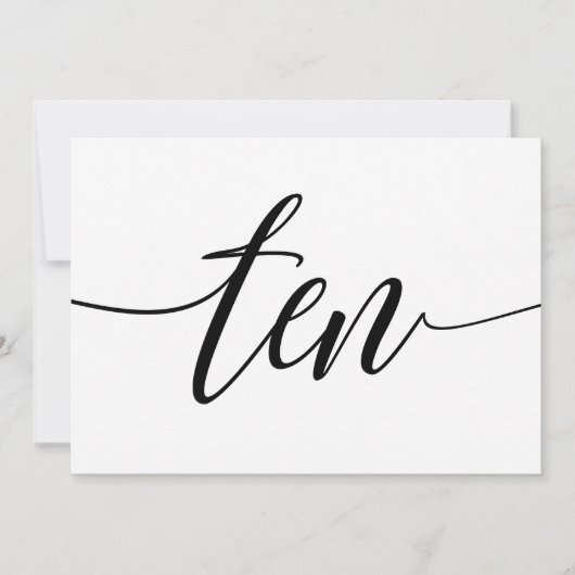 Tafelkaarten voor de bruiloft - Luxe typografie - Kaart (Voorkant)