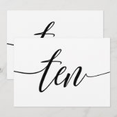 Tafelkaarten voor de bruiloft - Luxe typografie - Kaart (Voorkant / Achterkant)