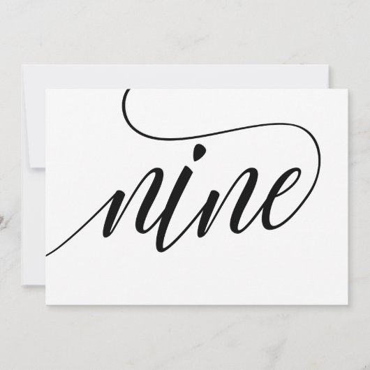 Tafelkaarten voor de bruiloft - Luxe typografie - Kaart (Voorkant)