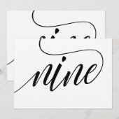 Tafelkaarten voor de bruiloft - Luxe typografie - Kaart (Voorkant / Achterkant)