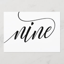 Tafelkaarten voor de bruiloft - Luxe typografie -  Kaart