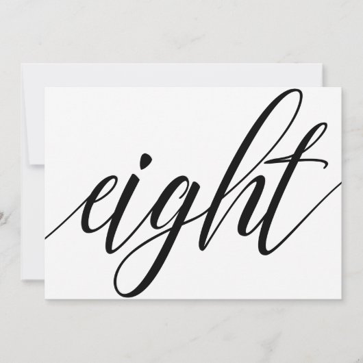 Tafelkaarten voor de bruiloft - Luxe typografie - Kaart (Voorkant)