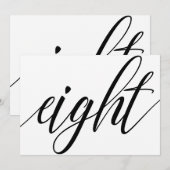 Tafelkaarten voor de bruiloft - Luxe typografie - Kaart (Voorkant / Achterkant)
