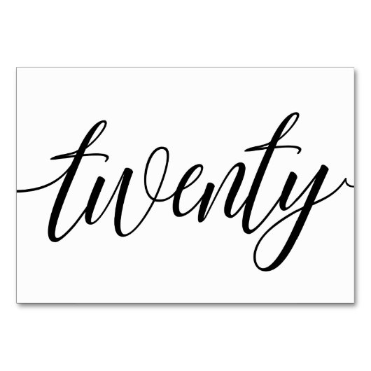 Tafelkaarten voor de bruiloft - Luxe typografie - Kaart (Voorkant)