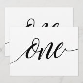 Tafelkaarten voor de bruiloft - Luxe typografie - Kaart (Voorkant / Achterkant)