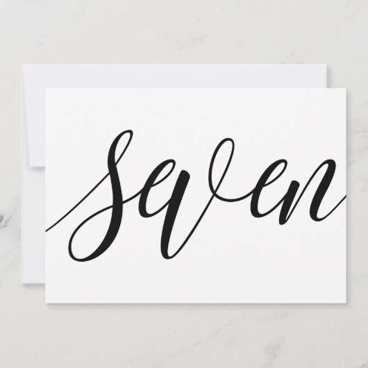 Tafelkaarten voor de bruiloft - Luxe typografie -  Kaart (Voorkant)