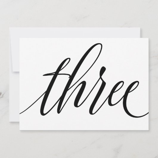 Tafelkaarten voor de bruiloft - Luxe typografie - Kaart (Voorkant)