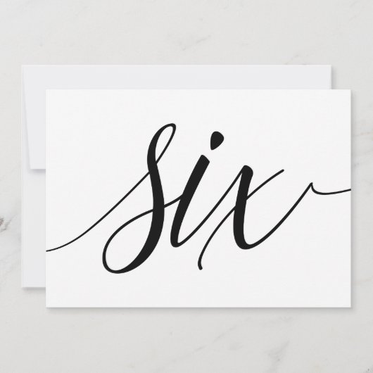 Tafelkaarten voor de bruiloft - Luxe typografie -  Kaart (Voorkant)