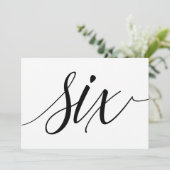 Tafelkaarten voor de bruiloft - Luxe typografie -  Kaart (Staand voorkant)