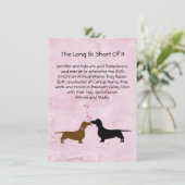 Tafelkaarten voor de liefdesverhaal van het bruids kaart (Staand voorkant)