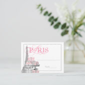 Tafelkaarten voor escorte in Parijs Plaatskaartje (Staand voorkant)