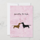 Tafelkaarten voor het huwelijksverhaal van Dachshu Kaart (Achterkant)