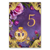 Tafelkaarten voor prinsessenfeestje kaart (Achterkant)
