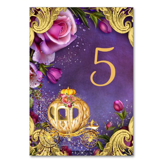Tafelkaarten voor prinsessenfeestje kaart (Voorkant)