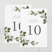 Tafelkaartje met blozende takjes kaart (Voorkant / Achterkant)