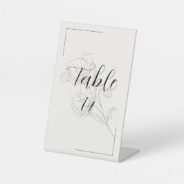 Tafelkaartjes Beige Elegantie Reclamebord Met Voetstuk