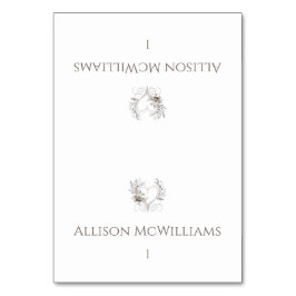 Tafelkaartjes bruiloft--Moderne bloemen met een ha Kaart