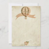 Tafelkaartjes Hete Luchtballon Bruiloft Vintage Kaart (Achterkant)