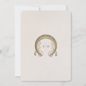 Tafelkaartjes Lelie Art Nouveau Bruiloft Kaart (Achterkant)