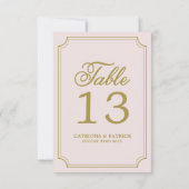 Tafelkaartjes met Blush & Gold speelse script Kaart (Achterkant)