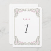 Tafelkaartjes met Vintage Glam Kaart (Voorkant / Achterkant)