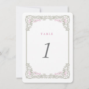 Tafelkaartjes met vintage glamour kaart