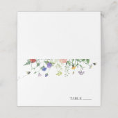 Tafelkaartjes met wilde bloemen en bijen plaatskaartje (Buitenkant ongevouwen)