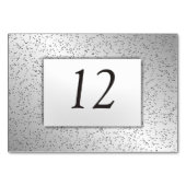 Tafelkaartjes met zilveren glitter kaart (Achterkant)