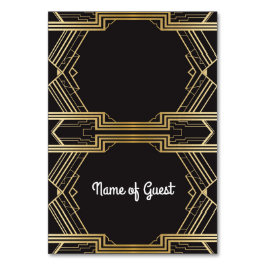 Tafelkaartjes Naam van gastbruiloft Art Deco 1920' Kaart