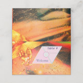 Tafelkaartjes van glanzend goud plaatskaartje (Buitenkant ongevouwen)