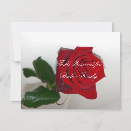 Tafelkaartjes voor de bruiloft kaart (Voorkant)