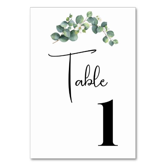Tafelkaartjes voor de bruiloft kaart (Voorkant)