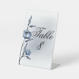 Tafelkaartjes voor Indigo Romance bruiloftsrecepti Reclamebord Met Voetstuk