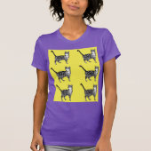 Tafelkatten schattige gestreepte huisdieren T-shir T-shirt (Voorkant)